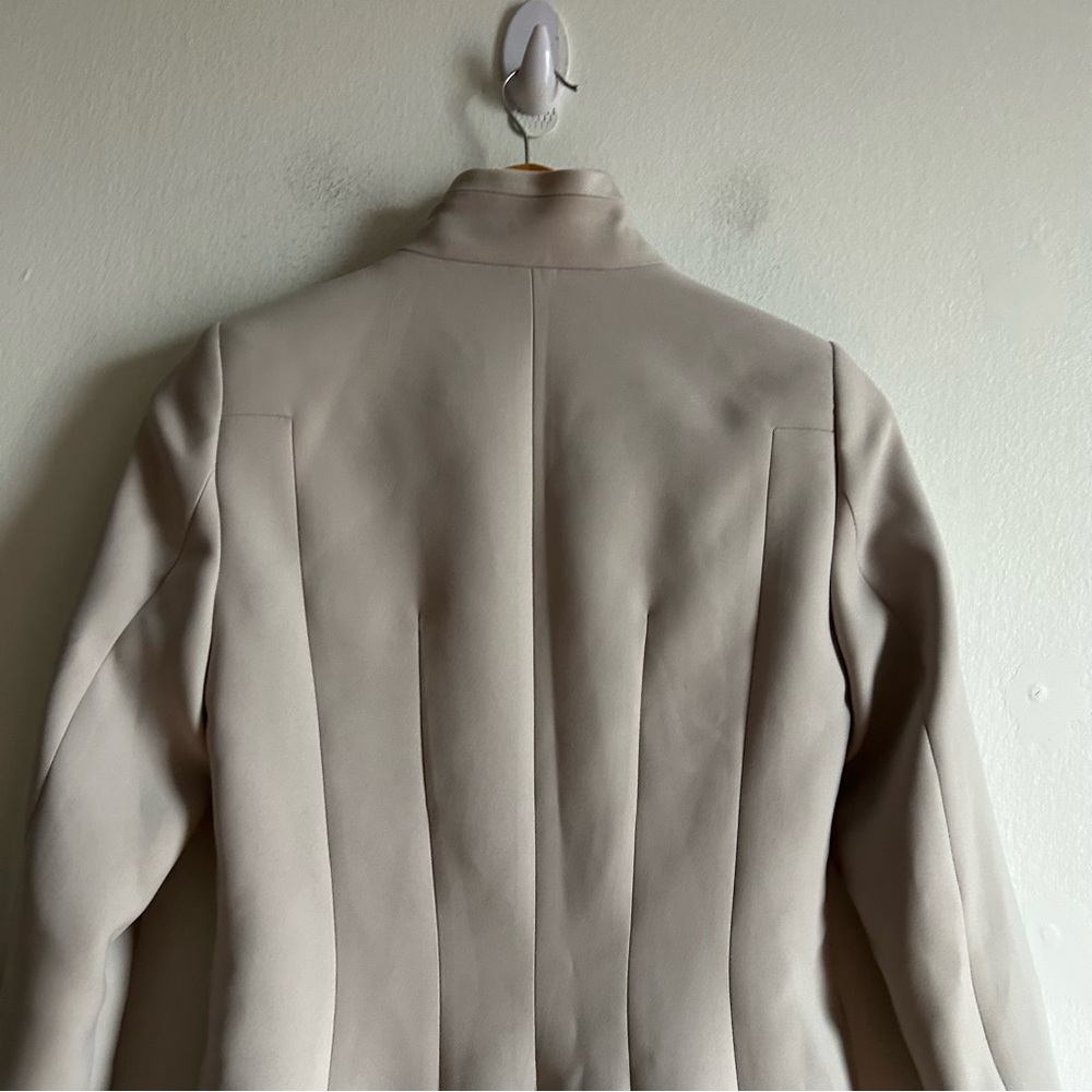 Reiss Sz 4 Clarence Light Grey Structured Classic Tailored Blazer Coat - Picture 7 of 15